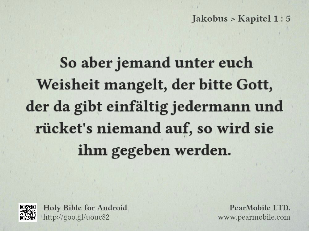 Jakobus, Kapitel 1:5